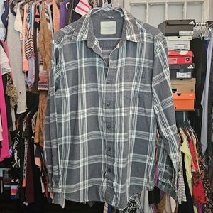 Original Weatherproof Vintage Men's Gray Plaid Shirt